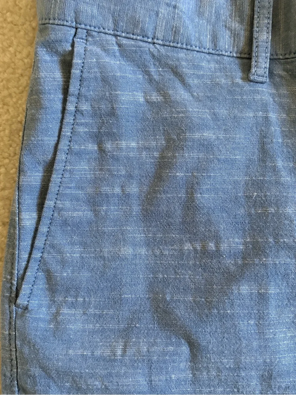 NWOT J. CREW Men’s Chambray Slim-Fit Flex Chino Pant Size 28x30